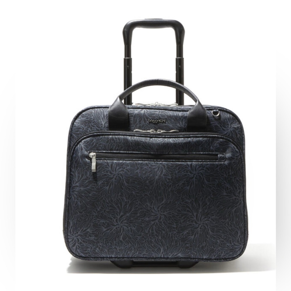 BAGGALLINI - 2 Wheel Tote - Midnight Blossom Print - NEW